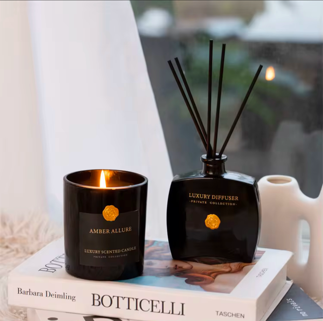 Luxury Scented Candle and Reed Diffuser Gift Set